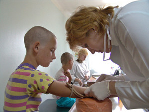 Children being tested for AIDS